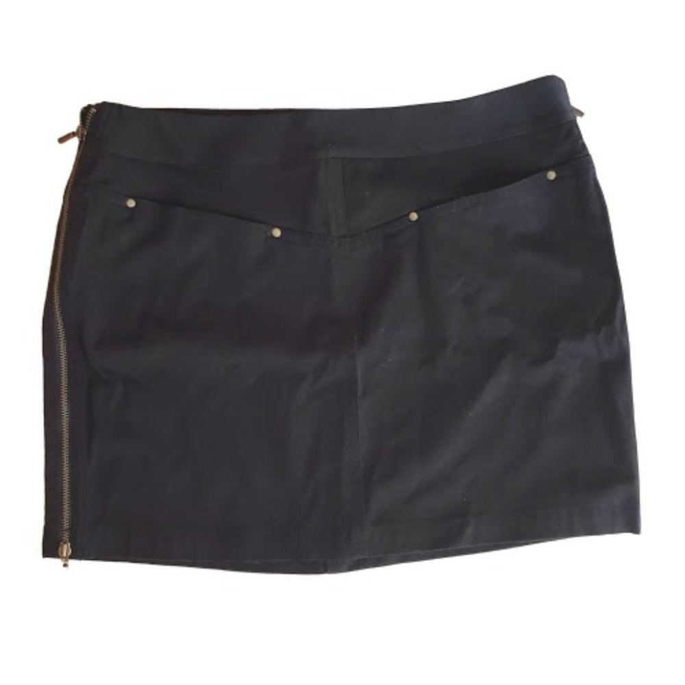 Express Side Zipper Stretchy Mini Skirt Black Women's Size 3/4